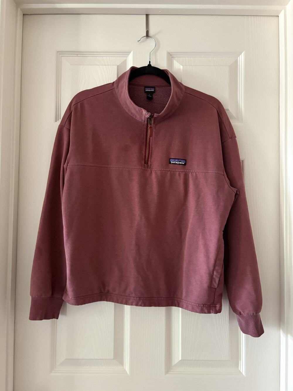 Patagonia Ahnya 1/4 Zip Pullover Women's Large Sequoia Red Outdoor Sweatshirt